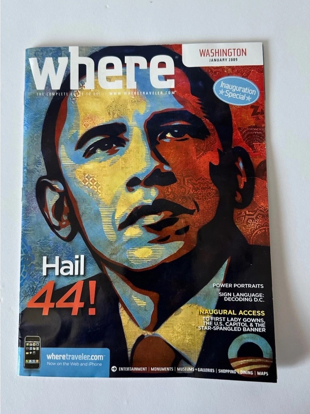 Where Magazine Obama Inauguration Special Artist Sheppard Fairey Collectible